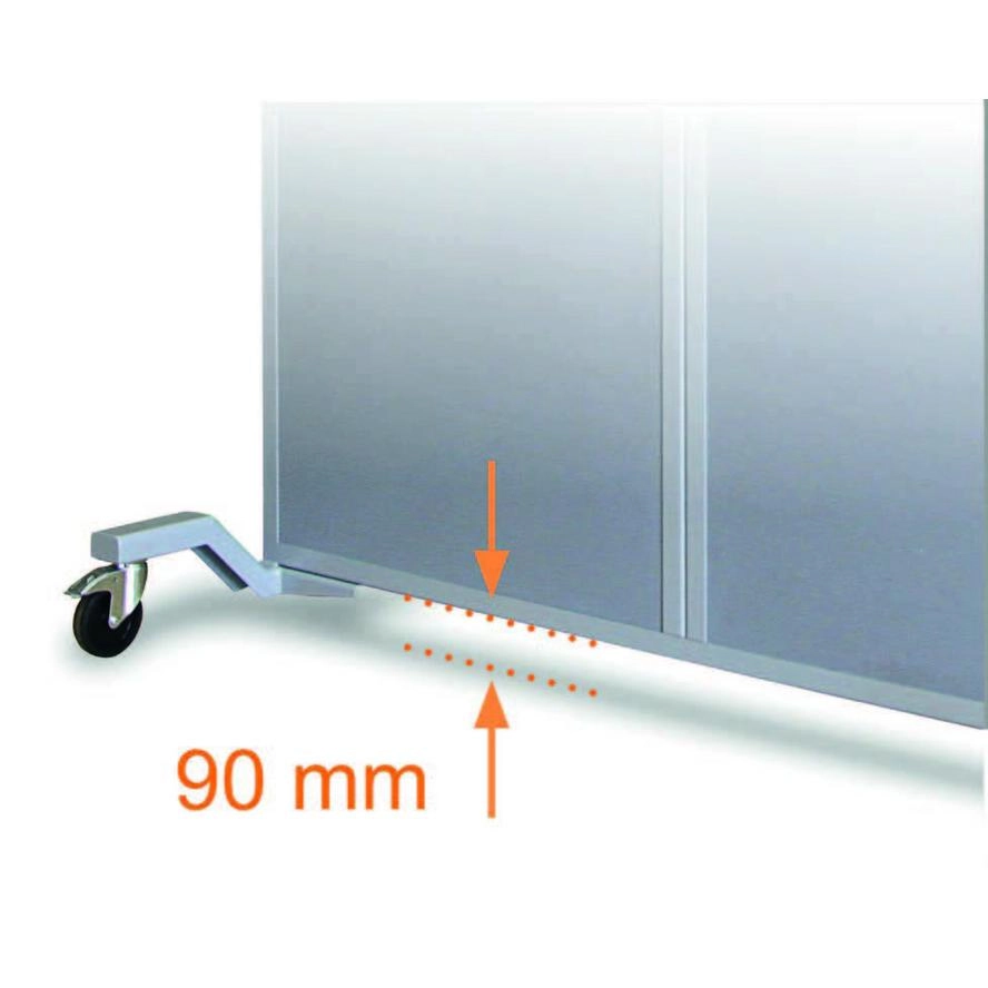 Schallschutzwand fahrbar 1.520 x 800 x 2.110 mm