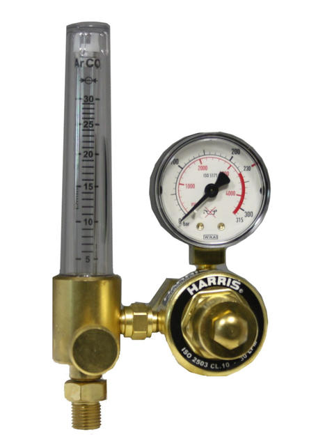 Harris Flaschendruckminderer Modell 601, mit Flowmeter, Argon/CO2