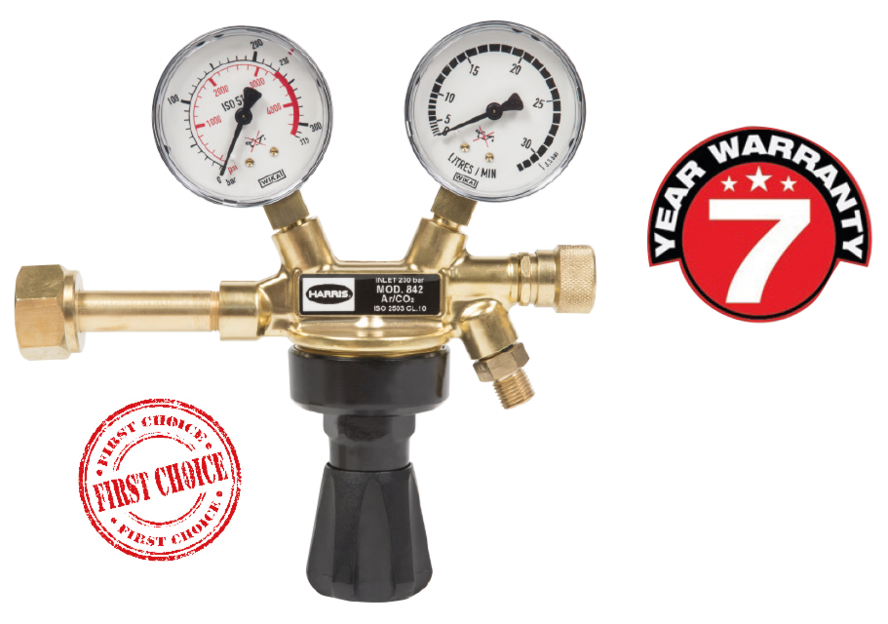 Flaschendruckminderer 230 bar - Modell 842 - Argon (U.A.Edelgase) Mischgas und CO2