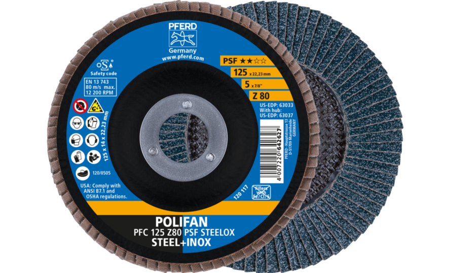 POLIFAN-Fächerscheiben Universal-Linie PSF PFC 125 Z 80 PSF STEELOX
