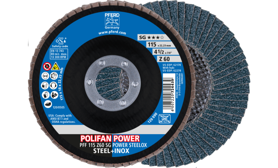 POLIFAN-Fächerscheiben Leistungs-Linie SG PFF 115 Z 60 SG POWER STEELOX